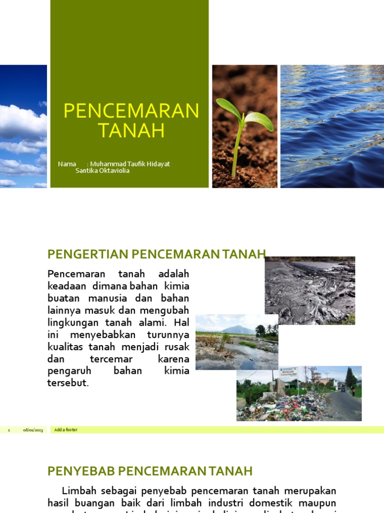 Penyebab dan Dampak Pencemaran Tanah | PDF