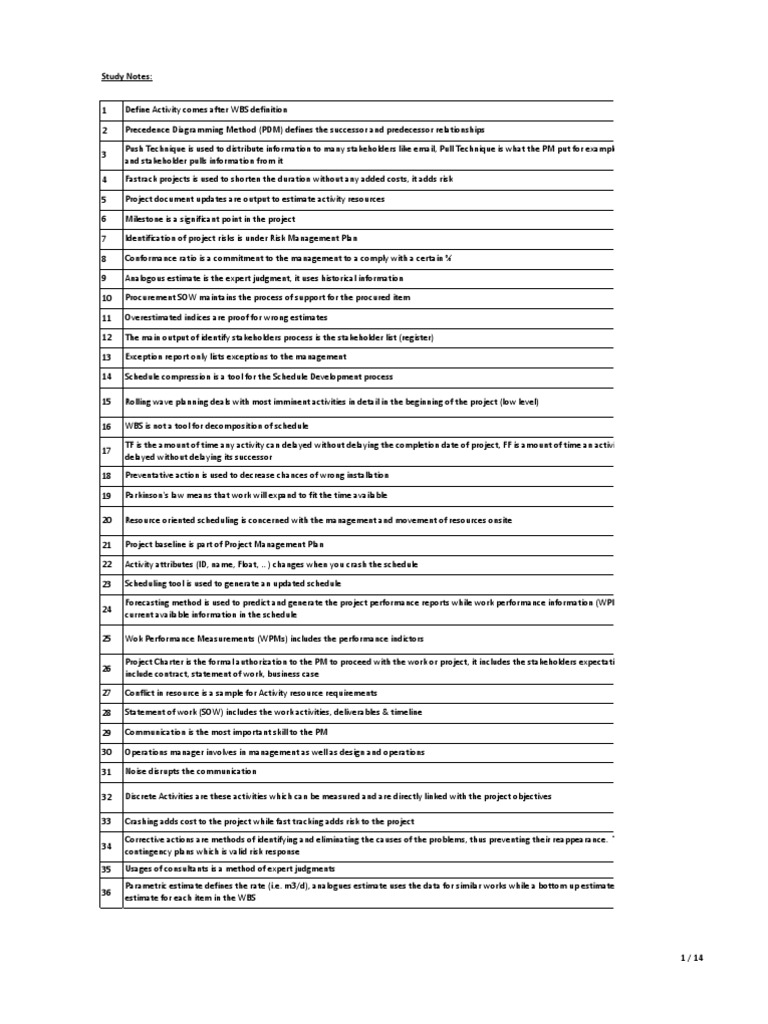 PMI-SP Tips | PDF | Project Management | Risk