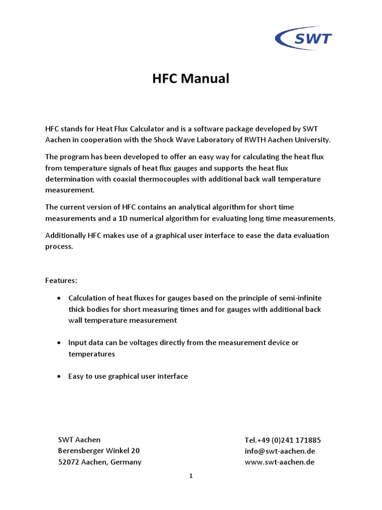 HFC Manual PDF Thermocouple Interpolation