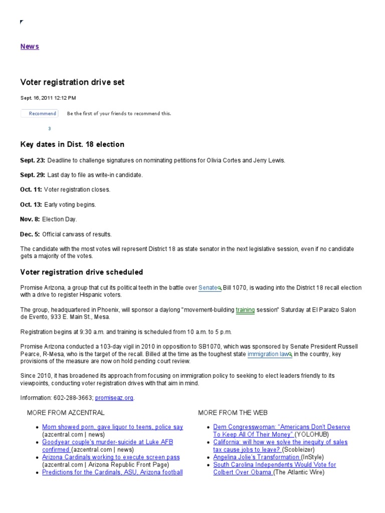 Voter Registration Drive Set | PDF