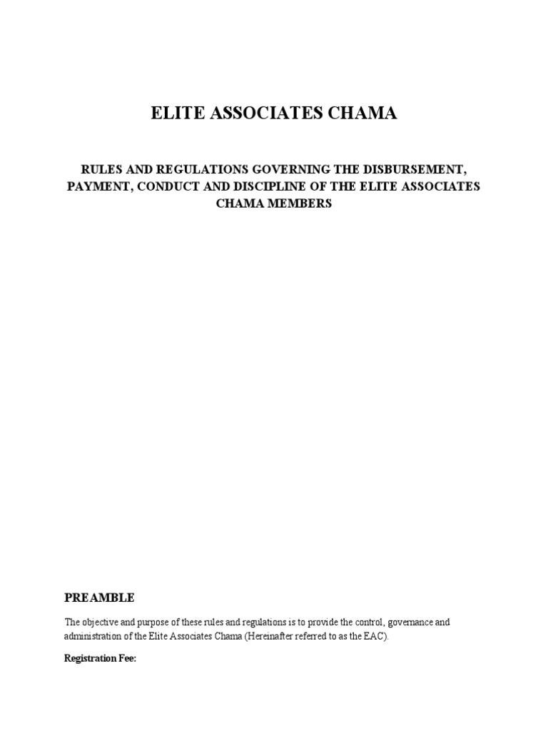 ELITE ASSOCIATES CHAMA Rules and regulationsWPS Office PDF