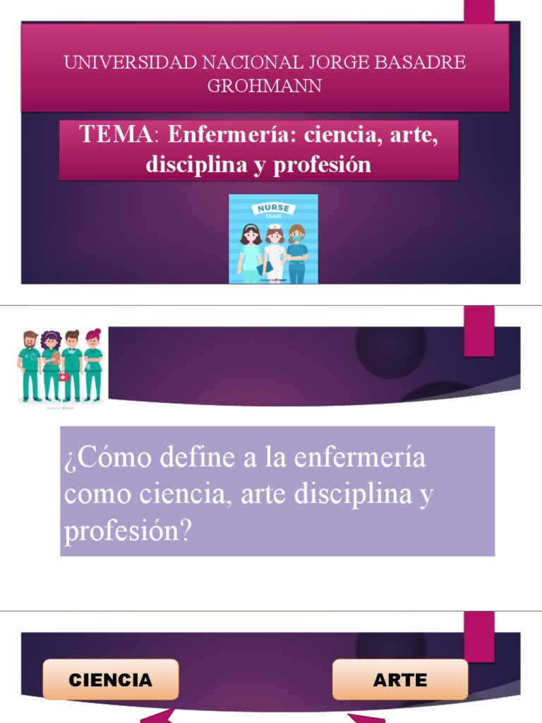 Enfermería Ciencia, Arte, Disciplina y Profesión | PDF | Enfermería ...