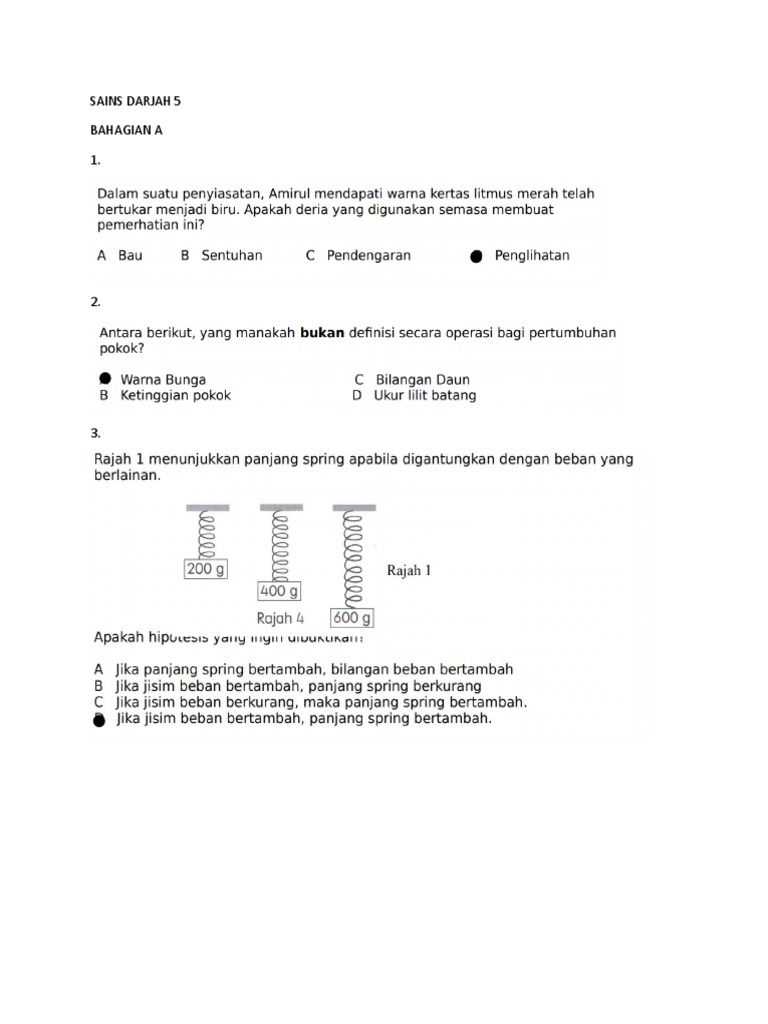 Sains Darjah 5 | PDF
