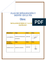 Plan de Señalización en La Vía Publica