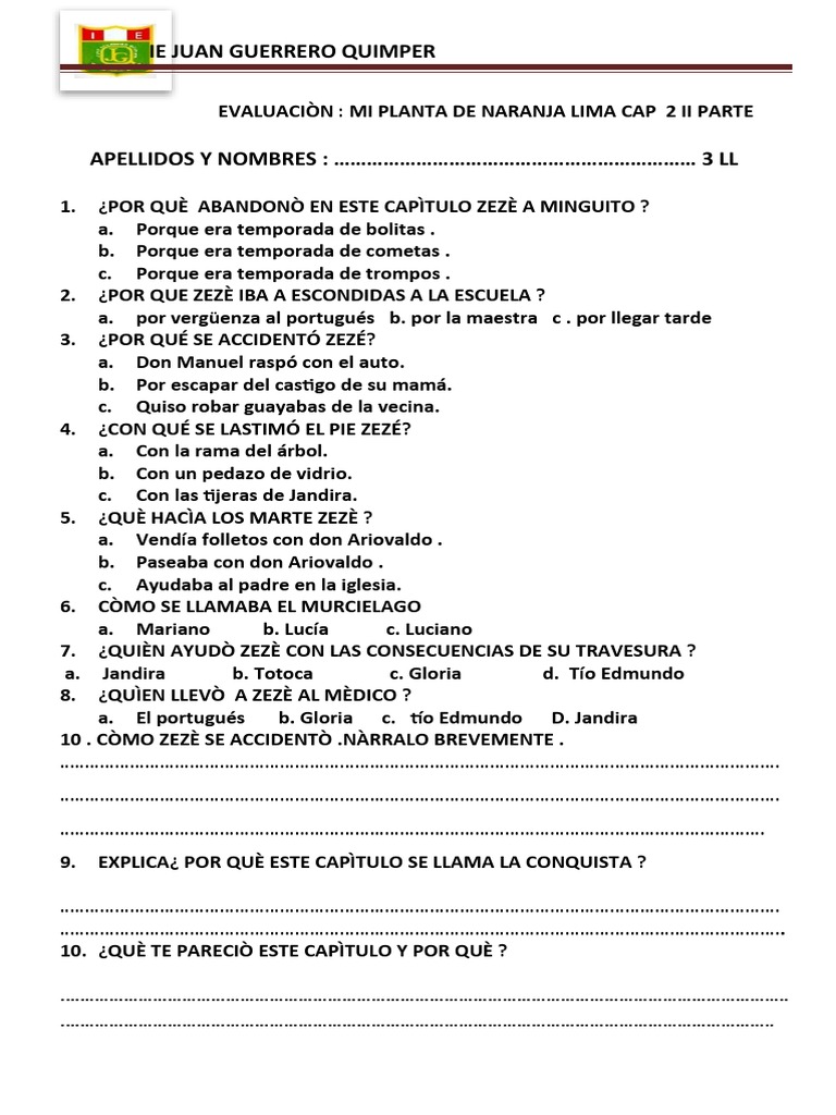 MI PLANTA DE NARANJA LIMA Cap 7 PDF