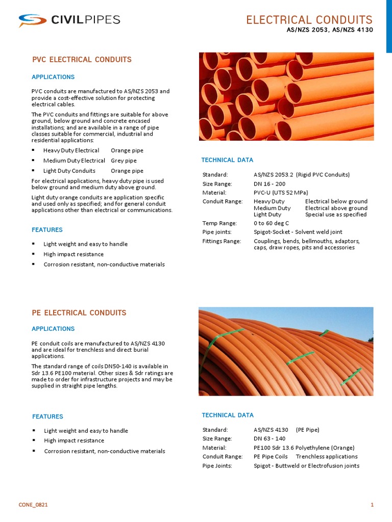 Electrical Conduits Product Overview | PDF | Pipe (Fluid Conveyance ...