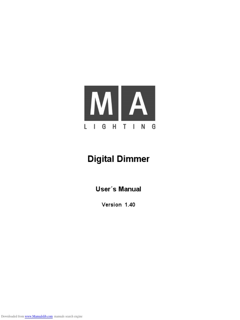 Digital Dimmer PDF Menu Computer Science