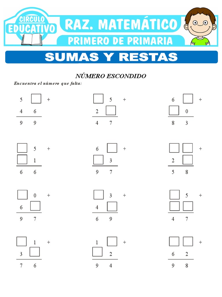 Actividades de Sumas y Restas para Primaria | PDF