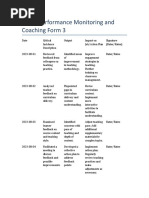 Performance Monitoring and Coaching Form 3