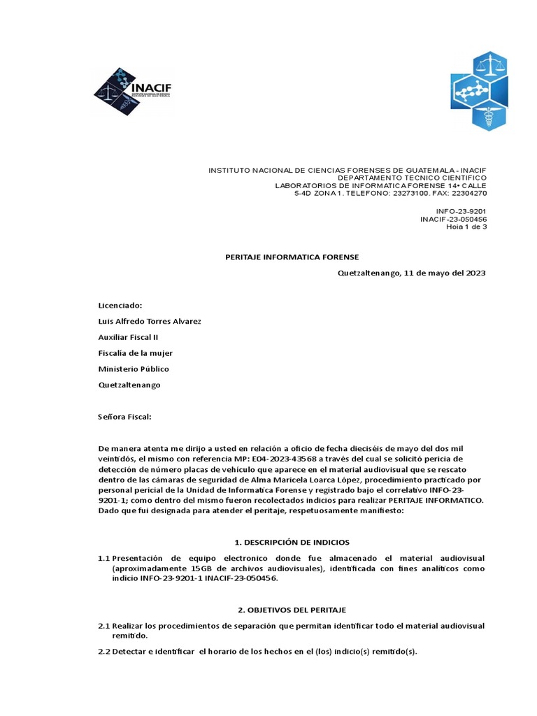 Reporte Inacif | PDF | Informática forense | Informática