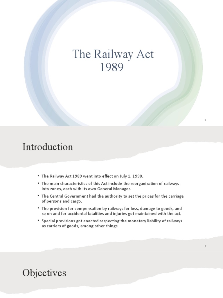 z1 The Railway Act 1989 PDF Legal Liability Justice