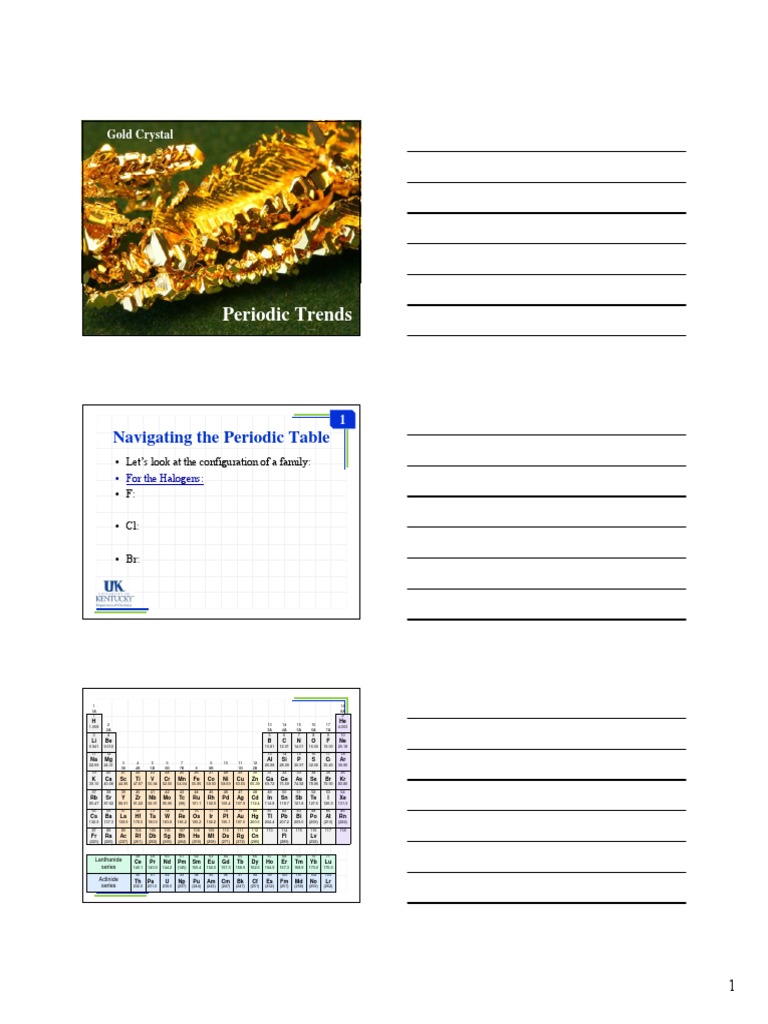 Periodic Trends: Navigating The Periodic Table  PDF