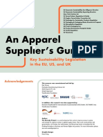 An Apparel Supplier - S Guide Key Sustainability Legislation in The EU US and UK