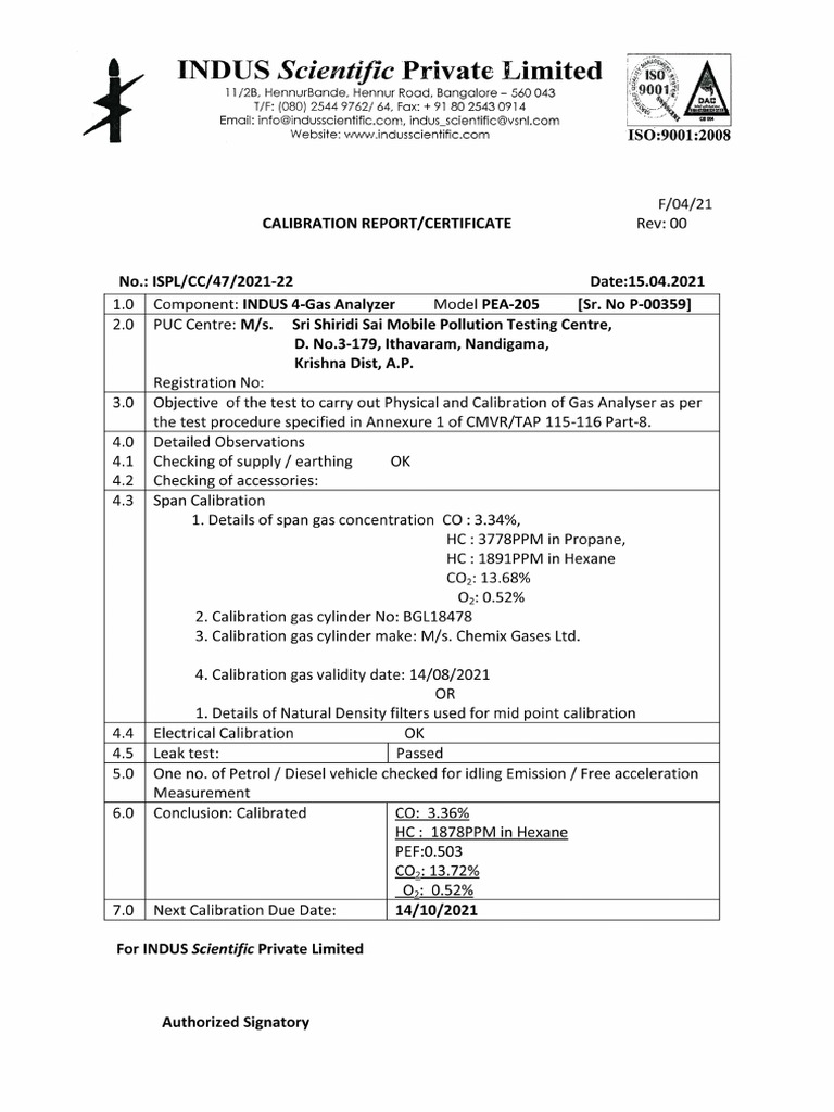 Murali Calibration Report PDF