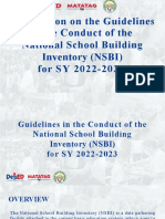 Orientation On The Guidelines in The Conduct of The National School Building Inventory (NSBI) For SY 2022-2023