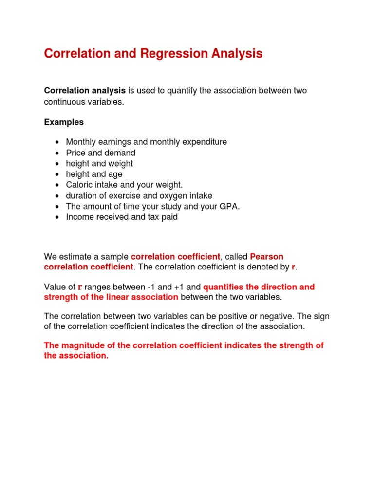 Correlation and Regression Analysis | PDF