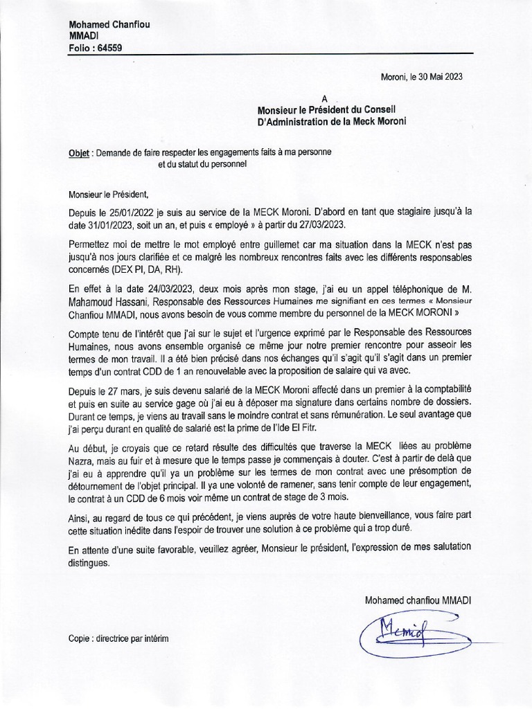 Lettre De Doleance Suite A Un Accident Forum