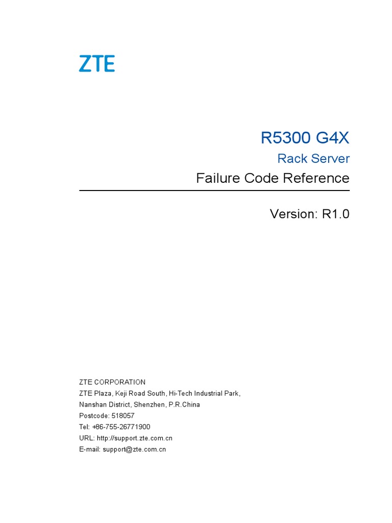 SJ-20211130164257-005-R5300 G4X (V1.0) Rack Server Failure Code ...