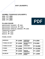 Price List