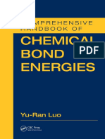 Comprehensive Handbook of Chemical Bond Energies 0849373662