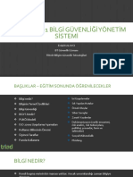 ISO IEC 27001 2013 Bilgi Güvenliği Yönetim Sistemi