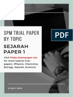 SPM Trial SejarahP1 Mengikut Bab