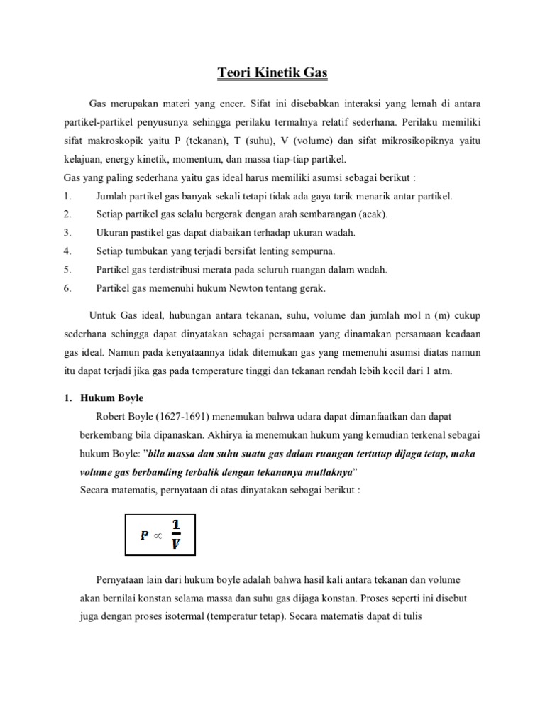 Materi Teori Kinetik Gas