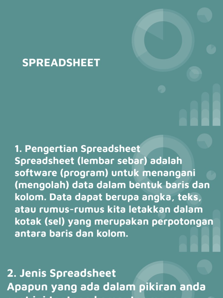 Fungsi dan Jenis Spreadsheet | PDF