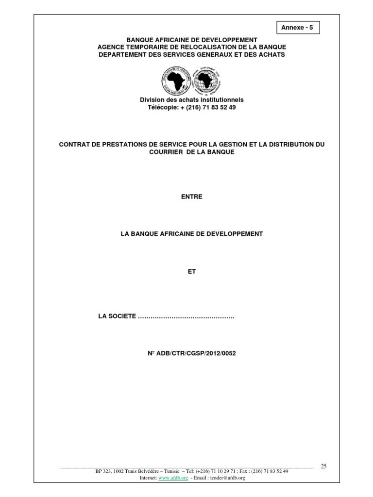 Modele de Contrat Prestation Courrier | PDF