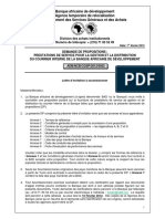 Dossier Appel D Offres - Prestations de Services de Gestion Et de Distribution Courrier Interne de La Bad - Adb-Ncb-Cgsp-2012-0052