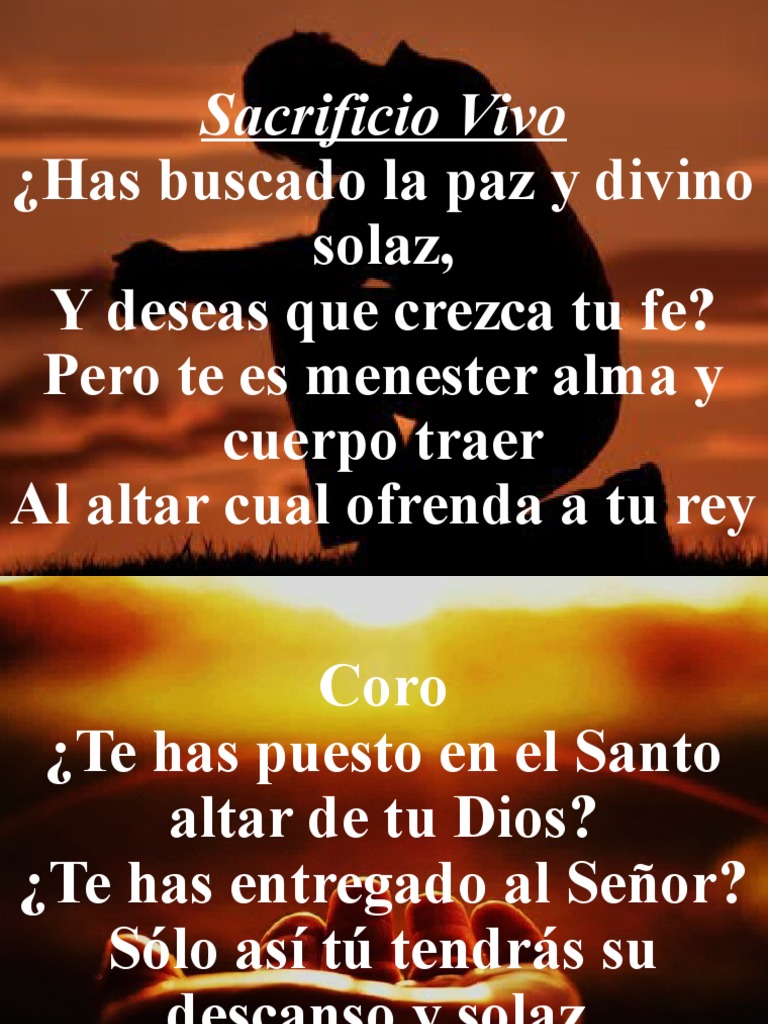 Sacrificio Vivo y Alabanza a Dios | PDF