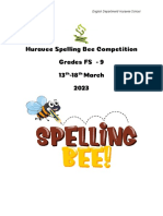 Spelling Bee Competition Guidelines Second Sem 2023