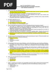 CFAS - Prelims Exam With Ans