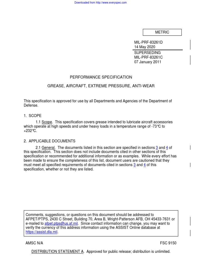 Mil PRF 83261D | PDF
