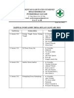 Jadwal Posyandu Januari