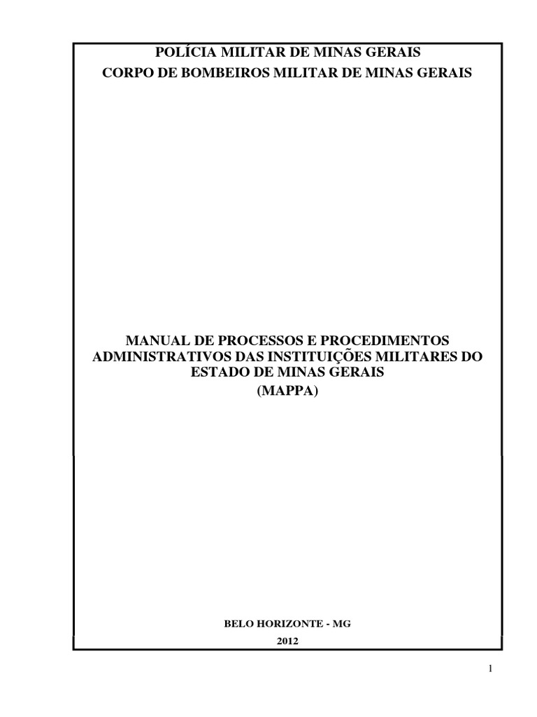 Manual de Processos Administrativos PMMG/CBMMG | PDF | Justiça | Crime ...