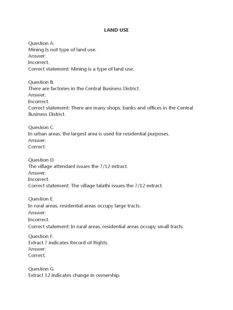 Land Use PDF Agriculture Rural Area