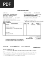 Credit Purchase Order