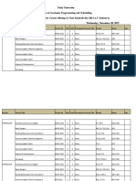 Second Year Schedule