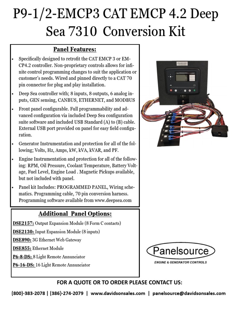 P9-1-2-EMCP3 Deep Sea Conversion Kit | PDF
