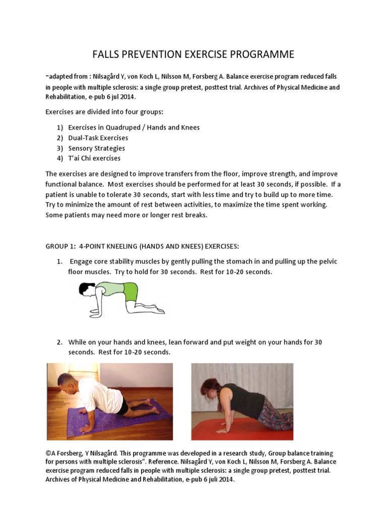 Falls Prevention Exercise Programme 1 Pdf
