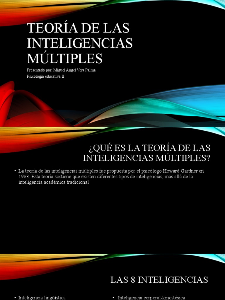 Teoría De Las Inteligencias Múltiples Pdf