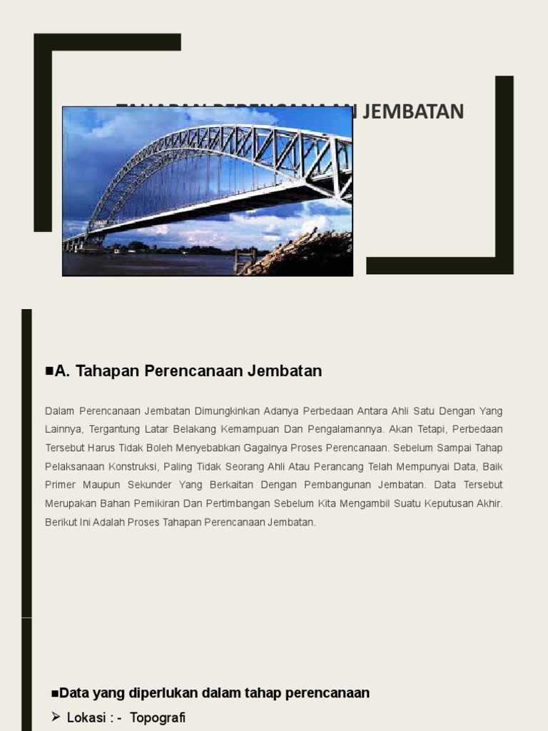 Tahap Perencanaan Jembatan Pdf