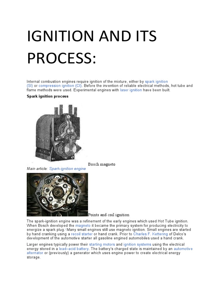 Ignition and Its Process PDF