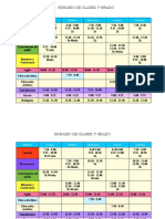 Horarios de Clase