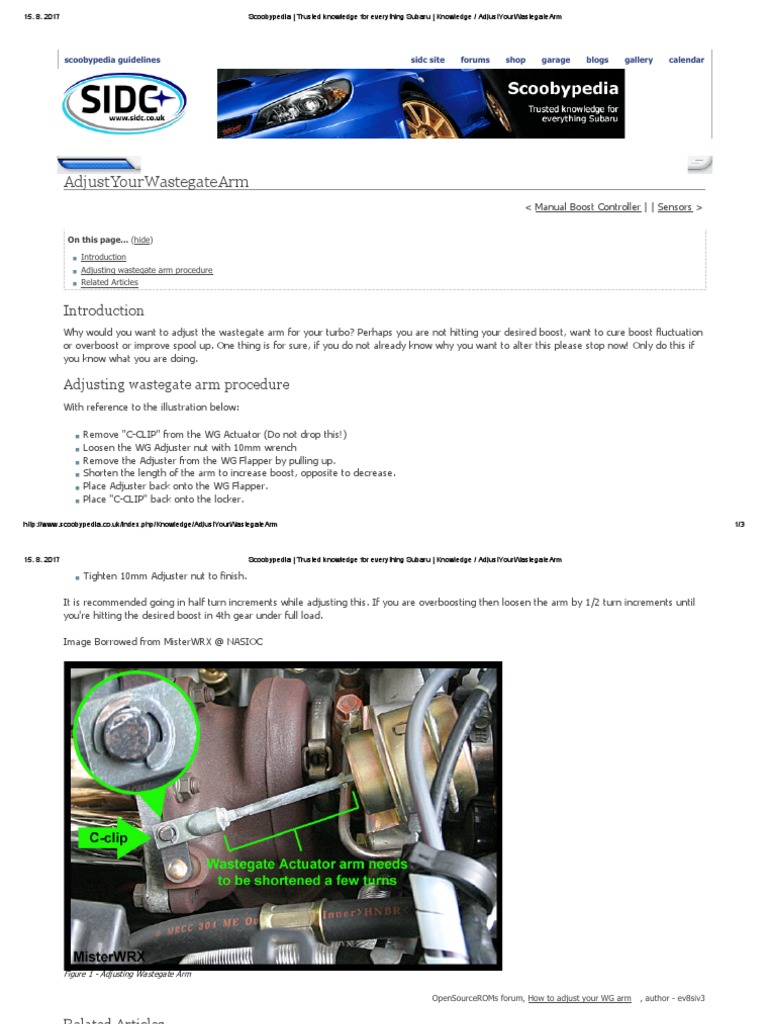 Adjust Your Wastegate Arm PDF