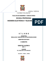 SILABO REGULACION DEL MERCADO DE LAS TELECOMUNICACIONES - 2023-Ultimo