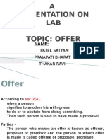 Presentation on Lab Topic Offer