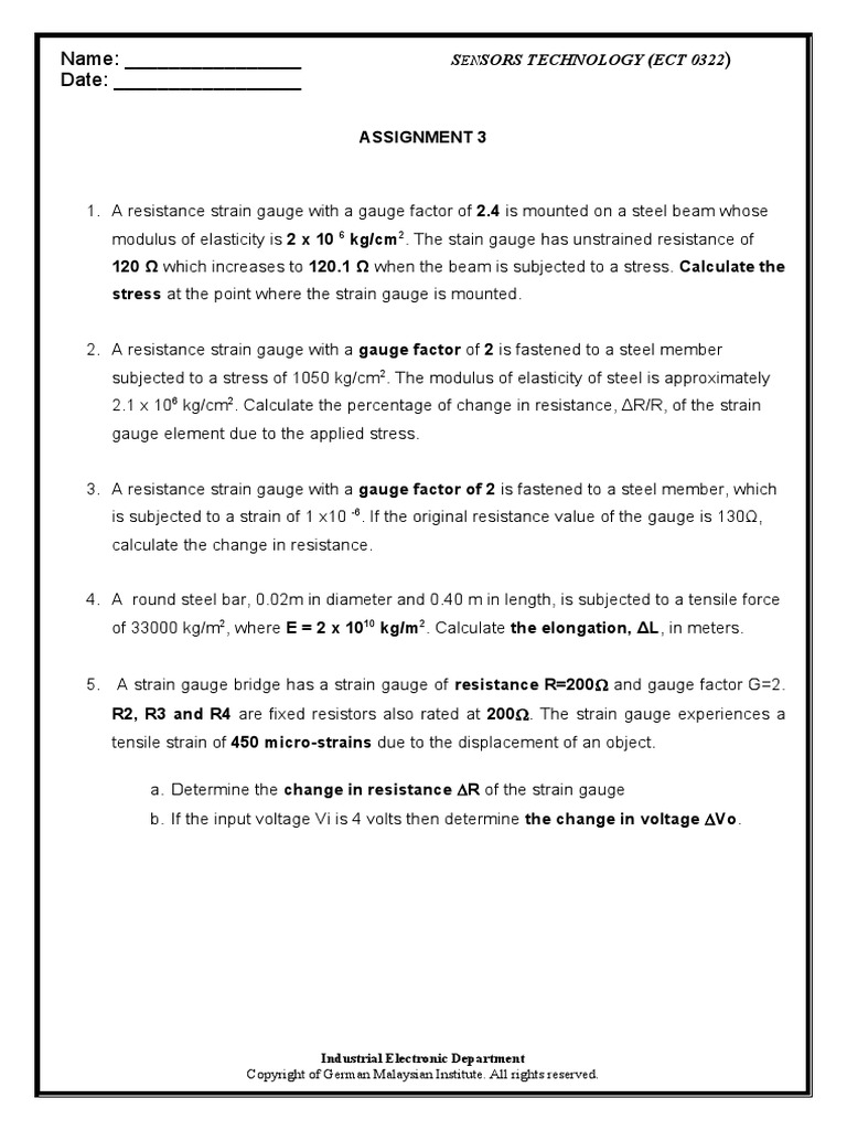 Assignment 3 SENSOR | PDF
