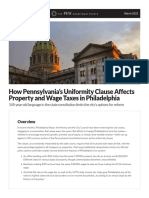 How Pennsylvanias Uniformity Clause Affects Property and Wage Taxes in Philadelphia